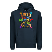 Navy just different not less Premium Hoodie - Artiststas
