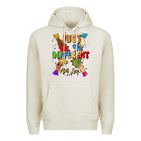 Oatmeal Heather just different not less Premium Hoodie - Artiststas