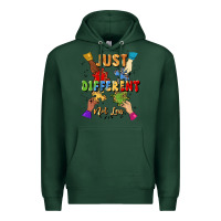 Sports Green just different not less Premium Hoodie - Artiststas
