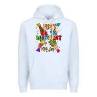 White just different not less Premium Hoodie - Artiststas