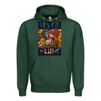 Sports Green Western Let's Get Lit Cow Zipper Hoodie - LillyAllenDesigns