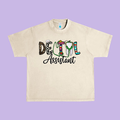 Dentalassistant Urban Heavy Tee Designed By Cowhidedigitalart