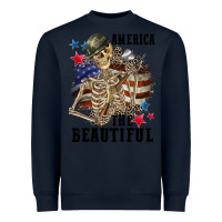 Navy America the beautiful 4th of july Heavyweight Sweatshirt - CowGirlArtShop