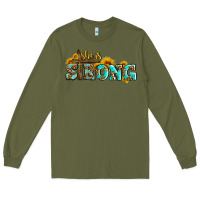 Army Green she is strong with cross Long Sleeve Tee - AdoDesignShop