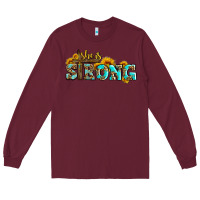 Burgundy she is strong with cross Long Sleeve Tee - AdoDesignShop
