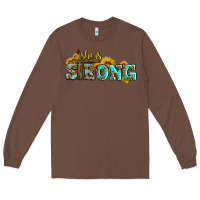 Chestnut she is strong with cross Long Sleeve Tee - AdoDesignShop