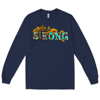 Navy she is strong with cross Long Sleeve Tee - AdoDesignShop