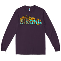 Plum she is strong with cross Long Sleeve Tee - AdoDesignShop