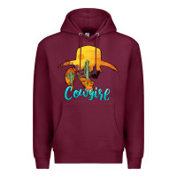 Burgundy cowgirl western Premium Hoodie - AdoDesignShop