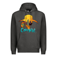 Charcoal Heather cowgirl western Premium Hoodie - AdoDesignShop