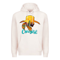 Pale Pink cowgirl western Premium Hoodie - AdoDesignShop