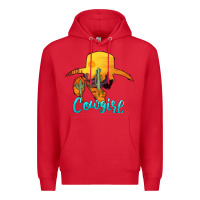 Red cowgirl western Premium Hoodie - AdoDesignShop