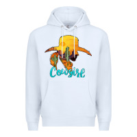 White cowgirl western Premium Hoodie - AdoDesignShop