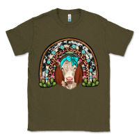 Army Green hereford rainbow Classic Tee - JahusDesignShop