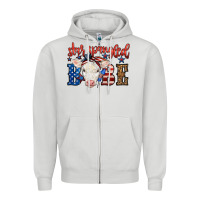 Dove Grey Western Star Spangled Baby Cow Zipper Hoodie - LillyAllenDesigns