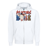 White Western Star Spangled Baby Cow Zipper Hoodie - LillyAllenDesigns