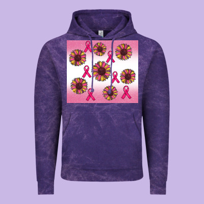 Breast Cancer Awareness Sunflower Vintage Hoodie Designed By Ranaportraitstore