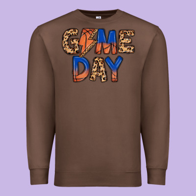 Game Day Basketball Premium Sweatshirt Designed By Maliassmallbusiness