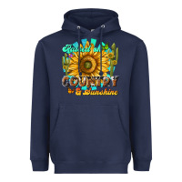 Navy raised on country  sunshine Heavyweight Hoodie - NancyCooperArtShop