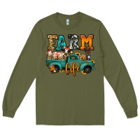 Army Green farm life farm animals truck Long Sleeve Tee - Jasminsmagicworld