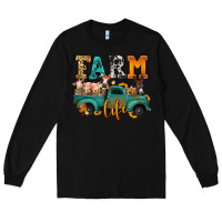 Black farm life farm animals truck Long Sleeve Tee - Jasminsmagicworld