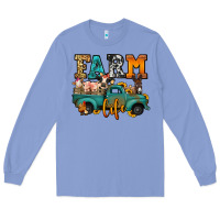 Colony Blue farm life farm animals truck Long Sleeve Tee - Jasminsmagicworld