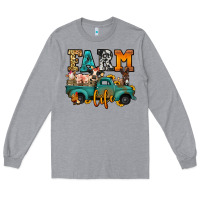 Heather Grey farm life farm animals truck Long Sleeve Tee - Jasminsmagicworld