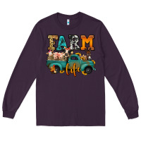 Plum farm life farm animals truck Long Sleeve Tee - Jasminsmagicworld
