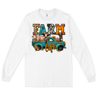 White farm life farm animals truck Long Sleeve Tee - Jasminsmagicworld