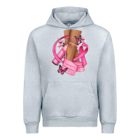 Heather Grey breast cancer diva Urban Hoodie - NancyCooperArtShop