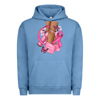 Pigment Pebble Blue breast cancer diva Urban Hoodie - NancyCooperArtShop