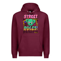 Burgundy street rules Premium Hoodie - Artiststas