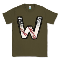 Army Green Baseball Alphabet Classic Tee - CowhideDigitalArt