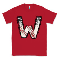 Red Baseball Alphabet Classic Tee - CowhideDigitalArt