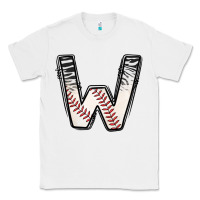 White Baseball Alphabet Classic Tee - CowhideDigitalArt