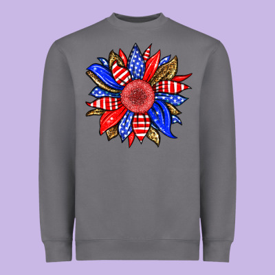 America Sunflower Heavyweight Sweatshirt Designed By Neo Western