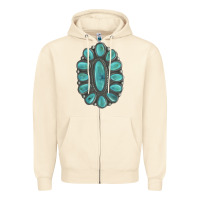 Sandshell Turquoise Gemstone Jewelry Zipper Hoodie - LillyAllenDesigns