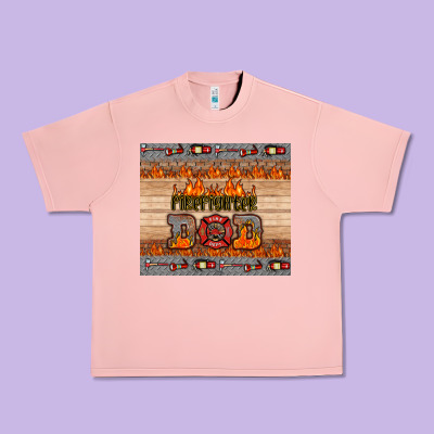Firefighter Dad Urban Heavy Tee Designed By Hra Design Shop