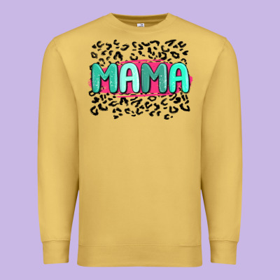 Mama Leopard Premium Sweatshirt Designed By Maliassmallbusiness
