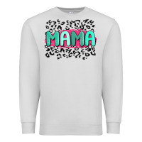 Dove Grey mama leopard Premium Sweatshirt - MaliasSmallBusiness