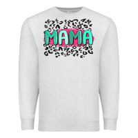 Oatmeal Heather mama leopard Premium Sweatshirt - MaliasSmallBusiness