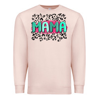Pale Pink mama leopard Premium Sweatshirt - MaliasSmallBusiness