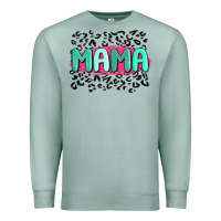 Seafoam mama leopard Premium Sweatshirt - MaliasSmallBusiness