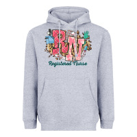Heather Grey rn registered nurse western Heavyweight Hoodie - NancyCooperArtShop