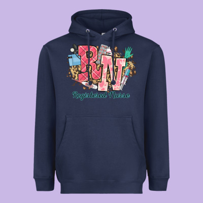Rn Registered Nurse Western Heavyweight Hoodie Designed By Nancycooperartshop