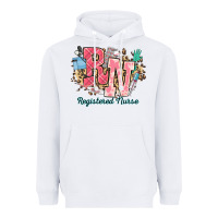 White rn registered nurse western Heavyweight Hoodie - NancyCooperArtShop