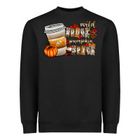 Black wild about pumpkin spice Heavyweight Sweatshirt - CowhideDigitalArt