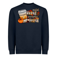 Navy wild about pumpkin spice Heavyweight Sweatshirt - CowhideDigitalArt