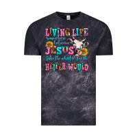 Cloud Black living life somewhere between jesus take the wheel Vintage Tee - AdoDesignShop