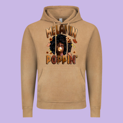 Melanin Poppin Vintage Hoodie Designed By Zillion Design Studio